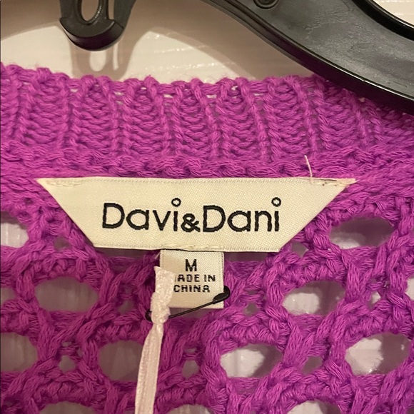 DAVI & DANI Multicolor Crochet Sweater - Picture 2 of 3